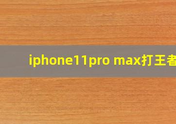 iphone11pro max打王者卡